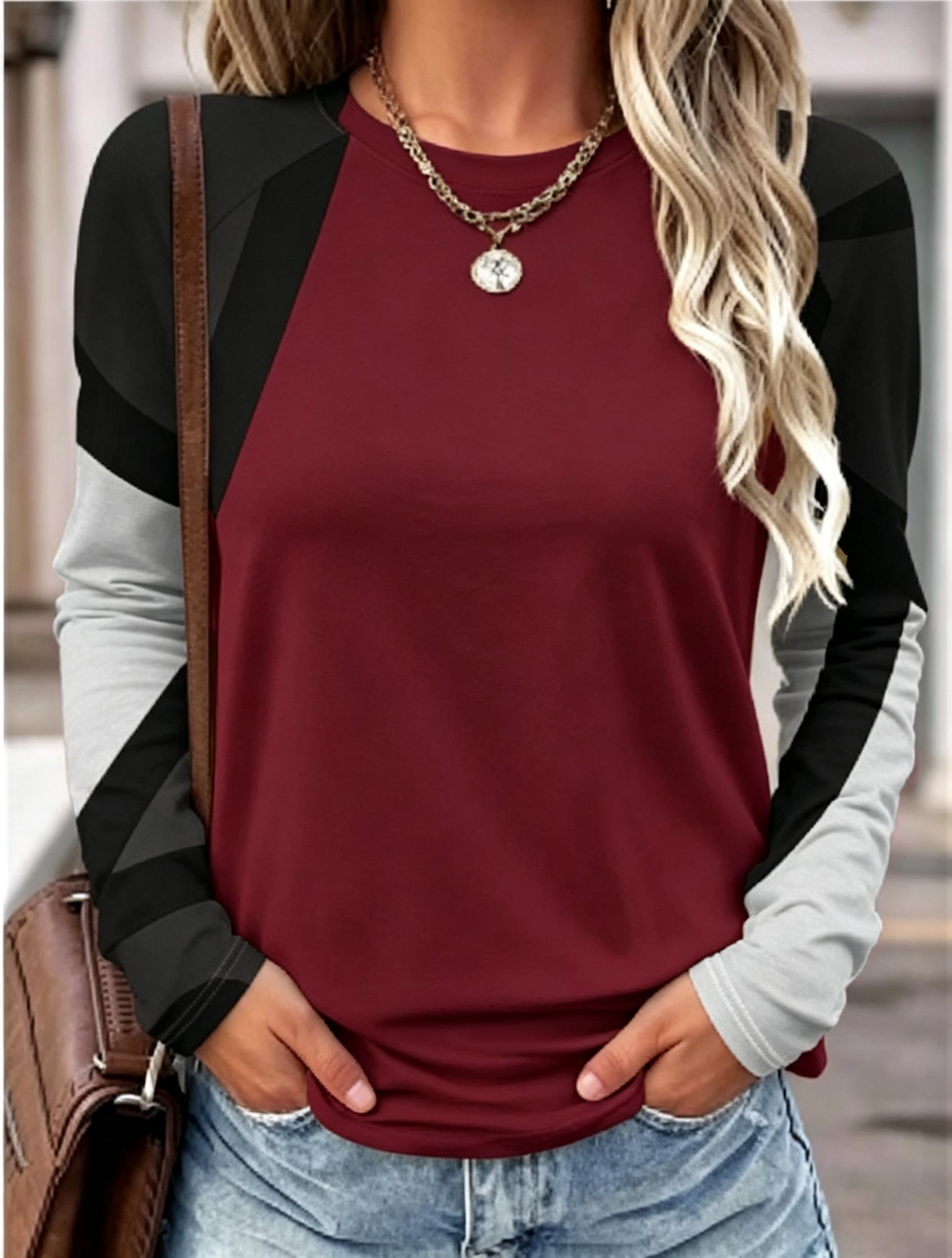 2026 Women Long Sleeve T Shirt - T-Shirts ulasan dan harga