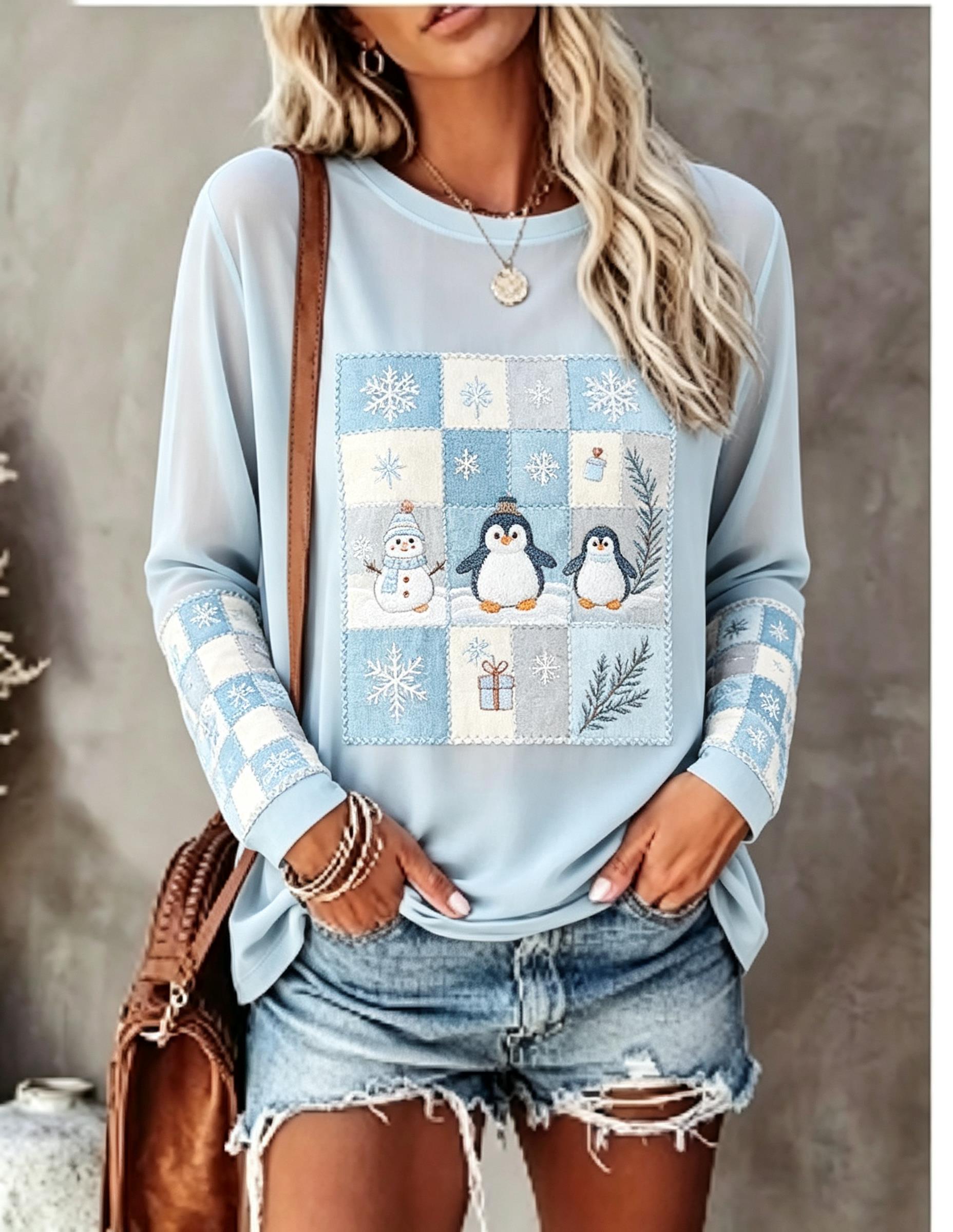 Women Long Sleeve T Shirt Fox  - T-Shirts ulasan dan harga